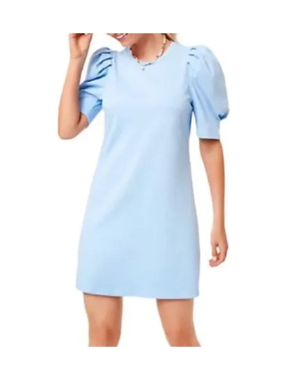 Tuckernuck Pomander Place Stella Short Puff Sleeve T Shirt Dress Powder Blue XXL